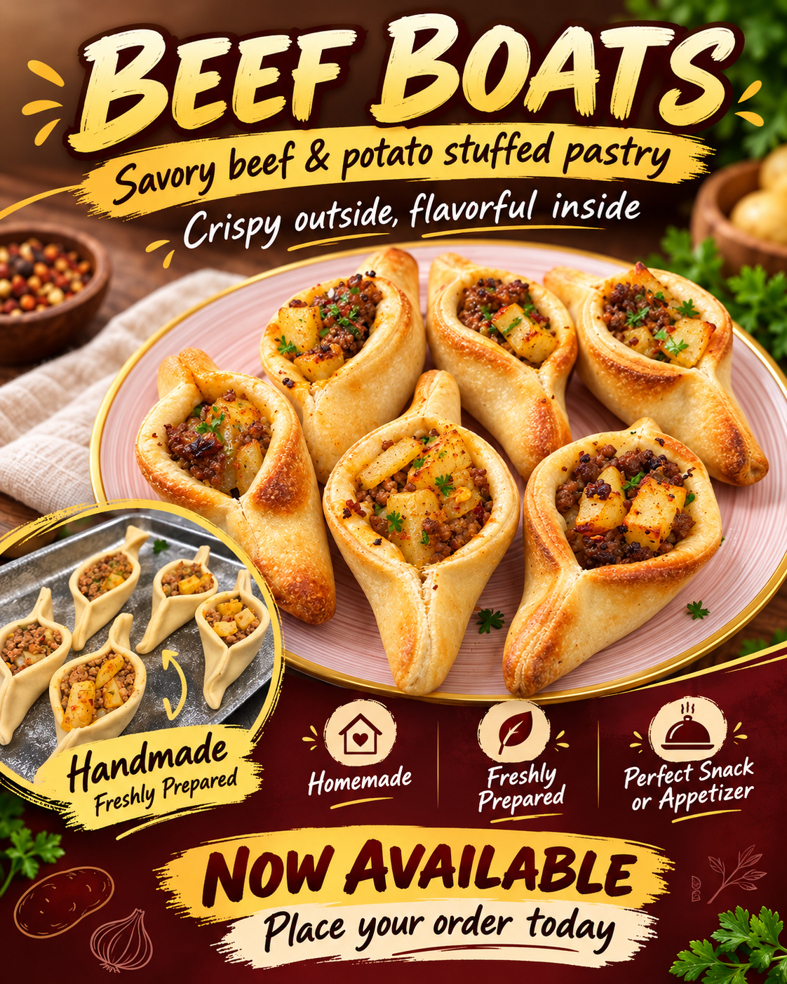 Rose Gourmet Beef Boat