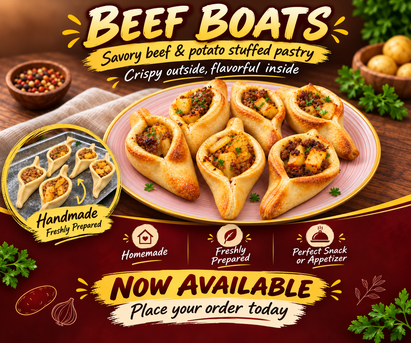 Rose Gourmet Beef Boat