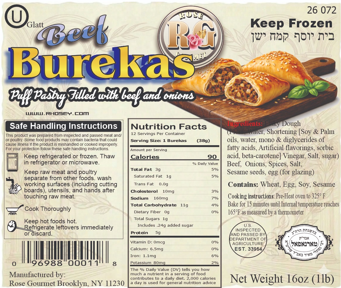 Rose Gourmet Beef Burekas